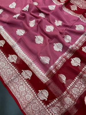 Banarasi Pure Khaddi Chiffon Metro Saree 