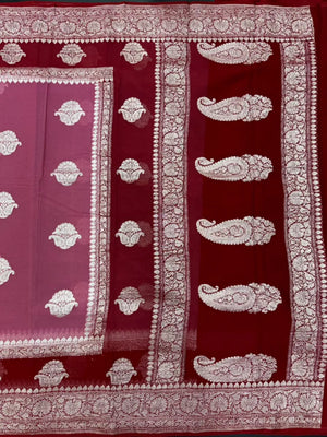 Banarasi Pure Khaddi Chiffon Metro Saree 