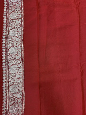 Banarasi Pure Khaddi Chiffon Metro Saree 