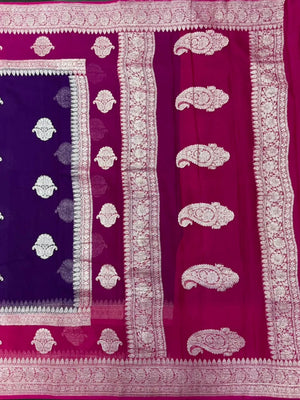 Banarasi Pure Khaddi Chiffon Metro Saree 