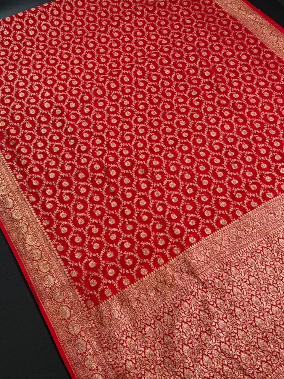 Pure Khaddi Georgette Handwoven Banarasi Saree