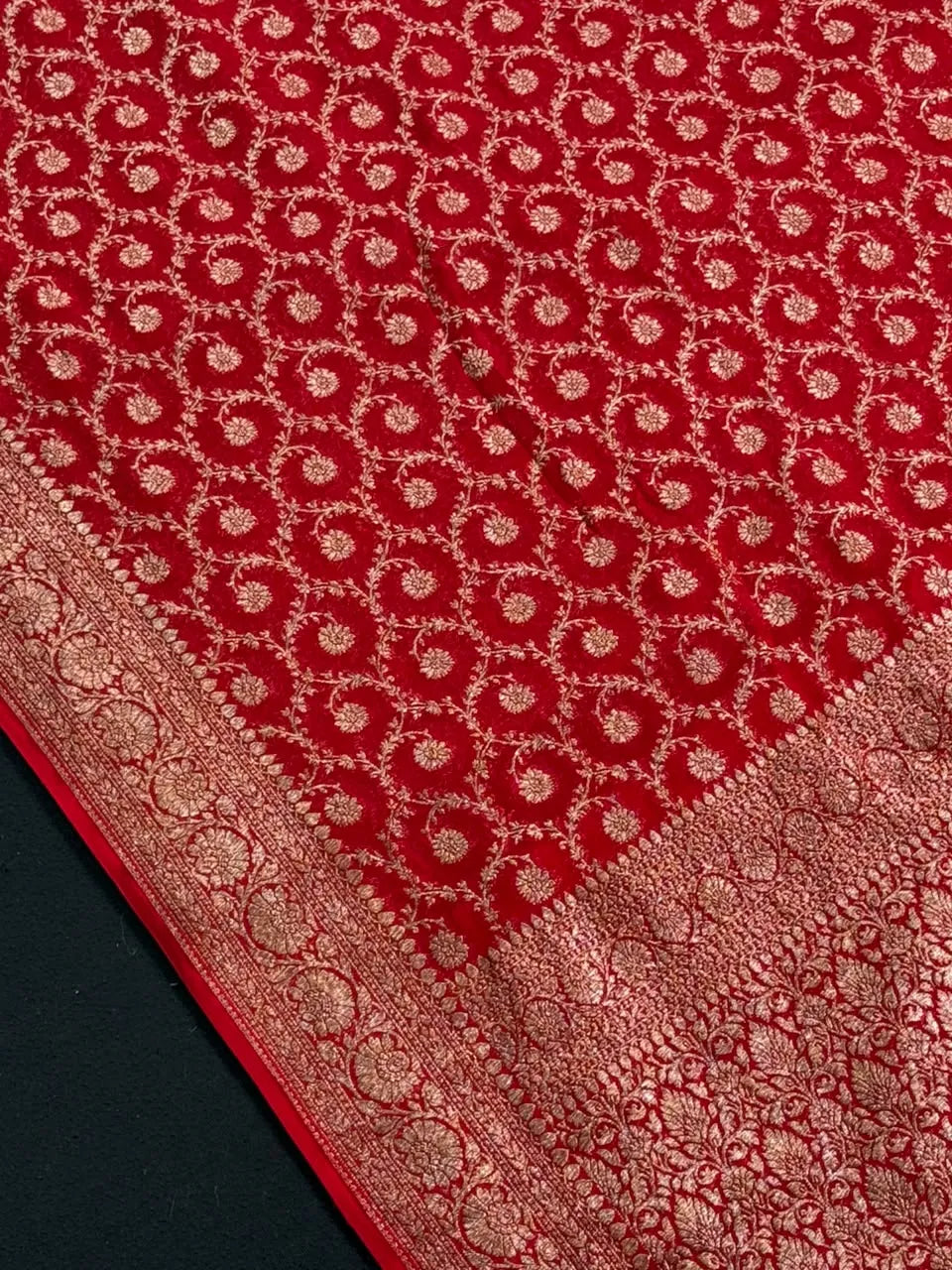 Pure Khaddi Georgette Handwoven Banarasi Saree