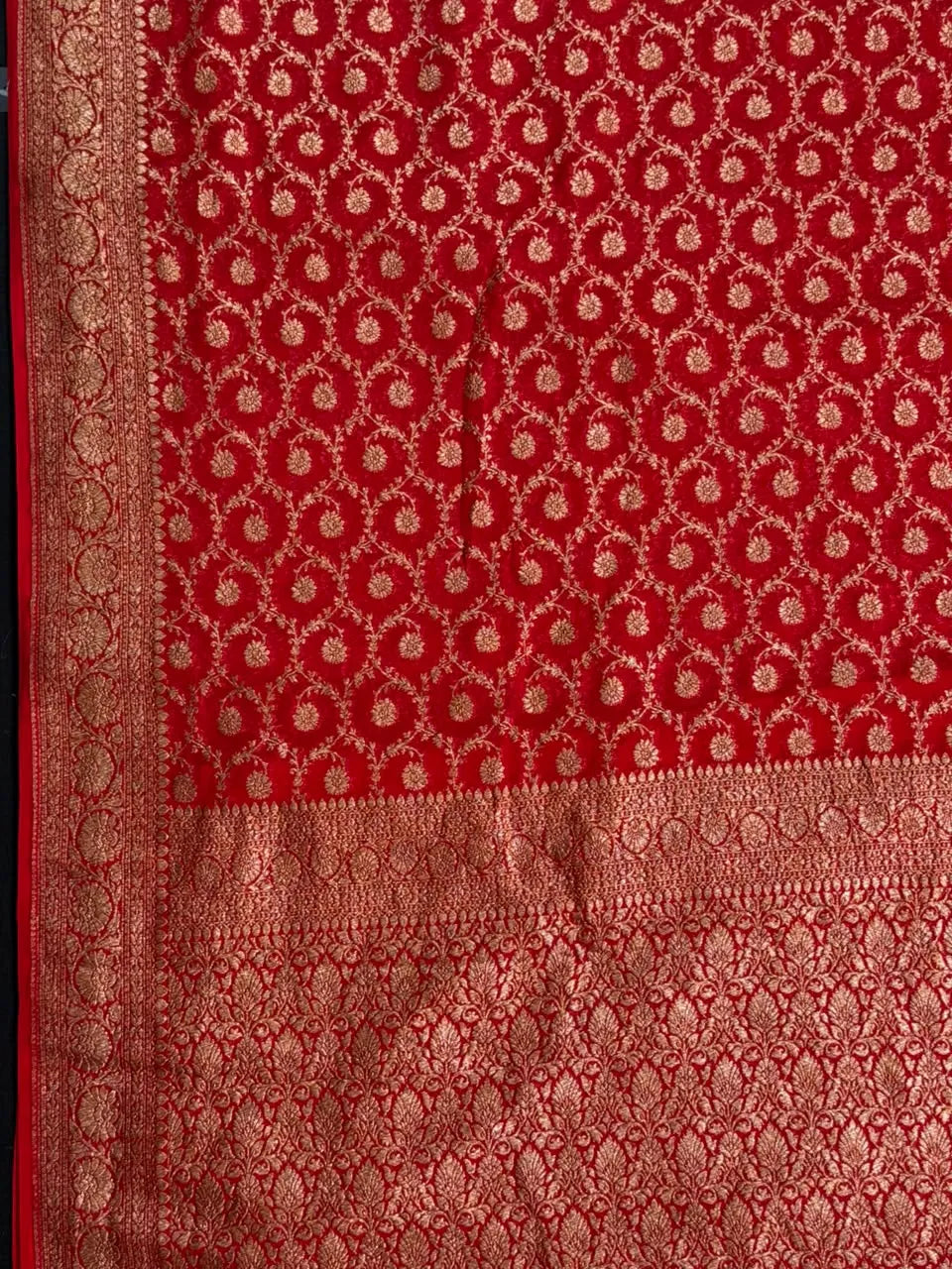 Pure Khaddi Georgette Handwoven Banarasi Saree