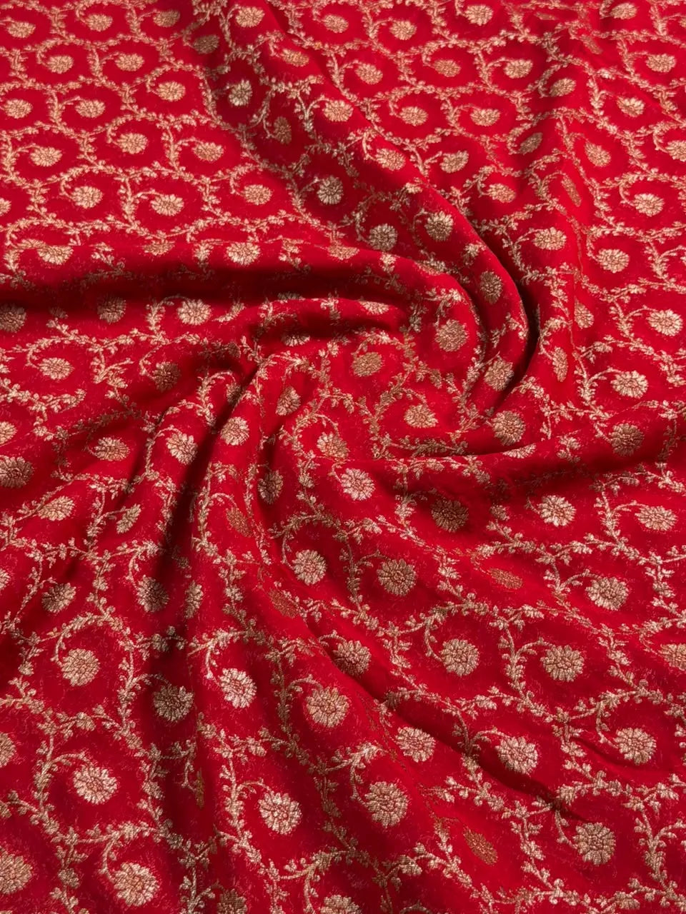 Pure Khaddi Georgette Handwoven Banarasi Saree