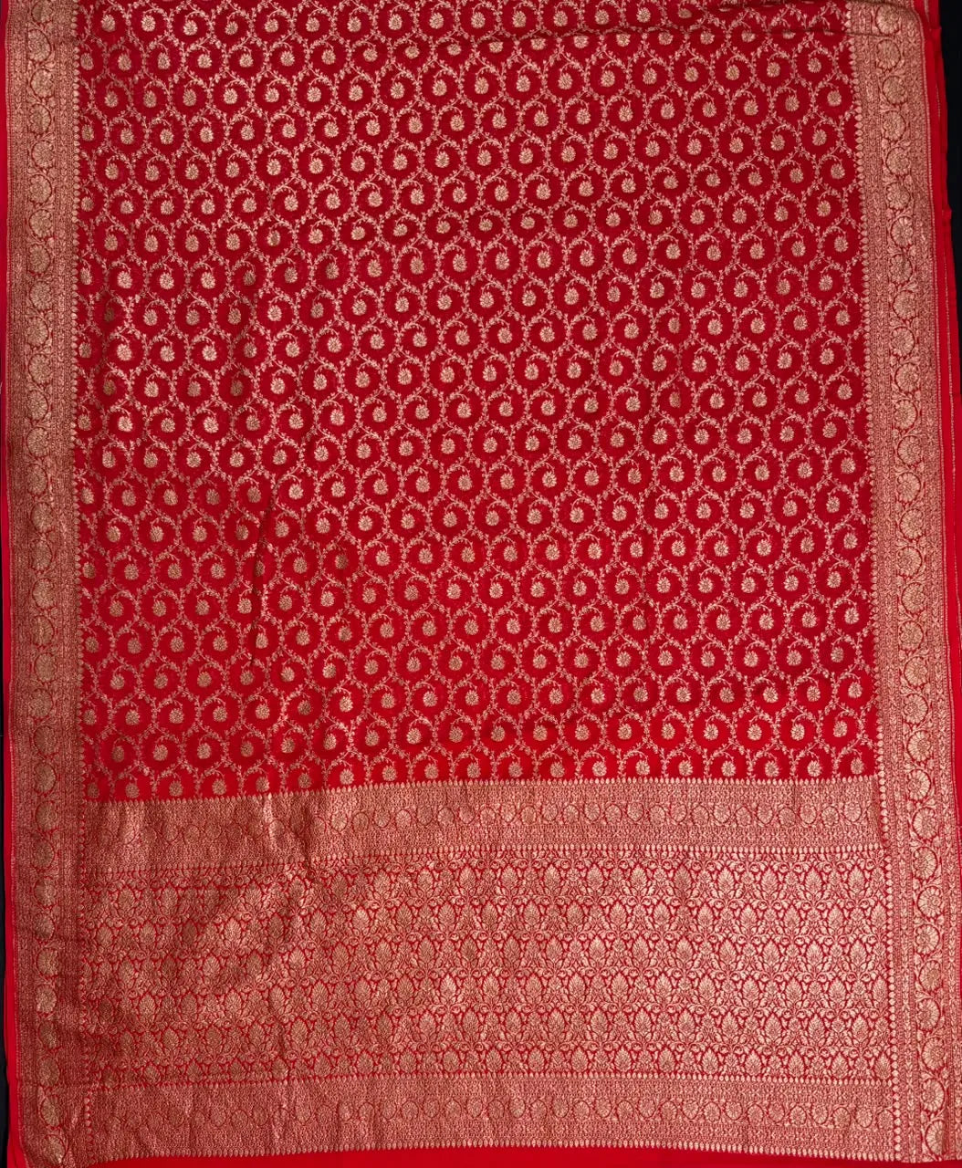 Pure Khaddi Georgette Handwoven Banarasi Saree