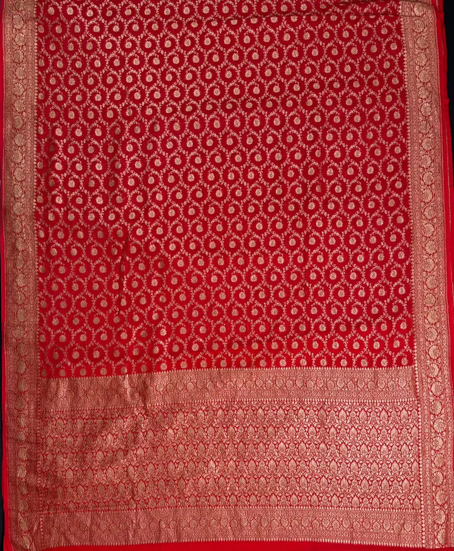 Pure Khaddi Georgette Handwoven Banarasi Saree
