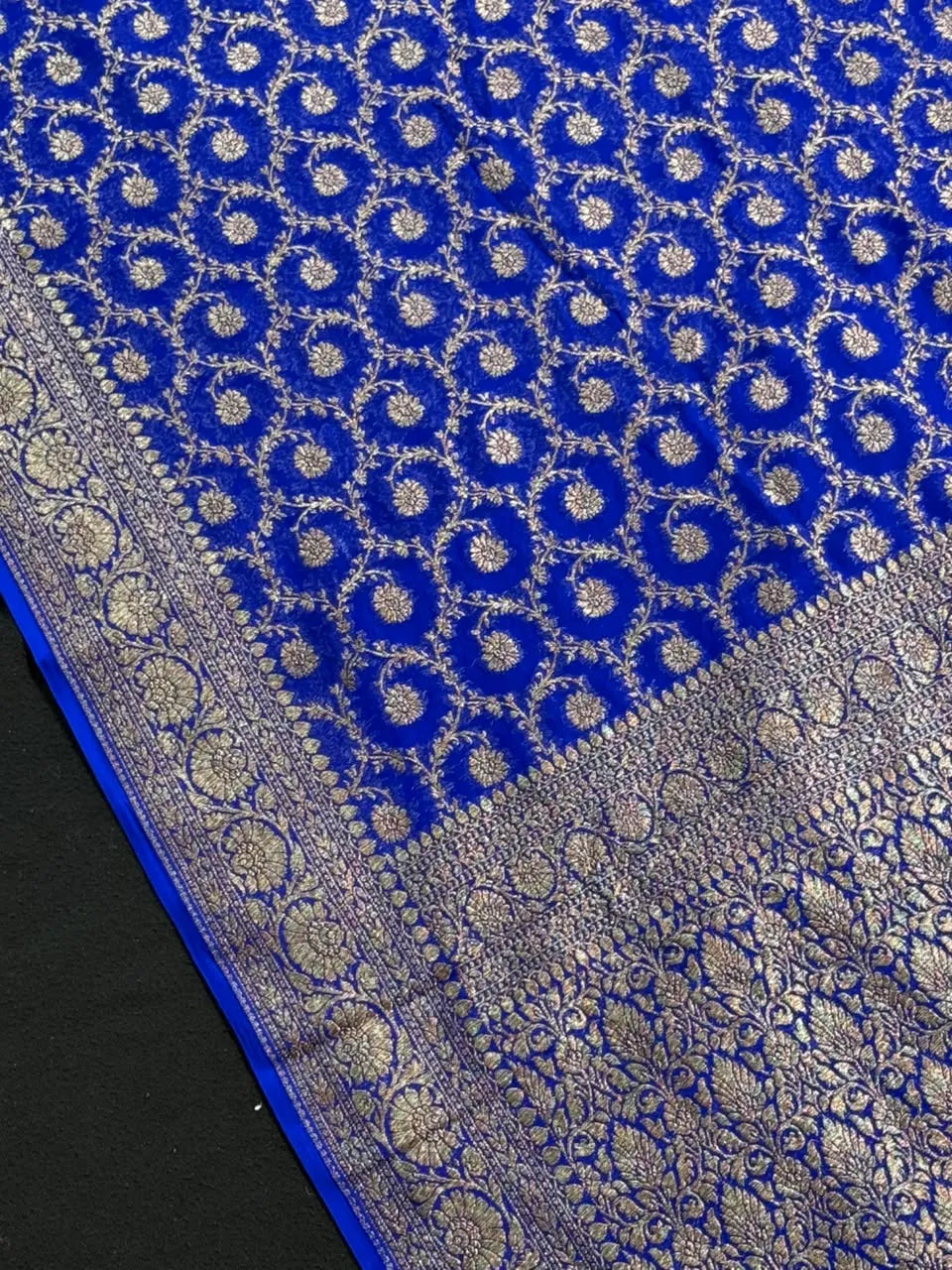 Pure Khaddi Georgette Handwoven Banarasi Saree