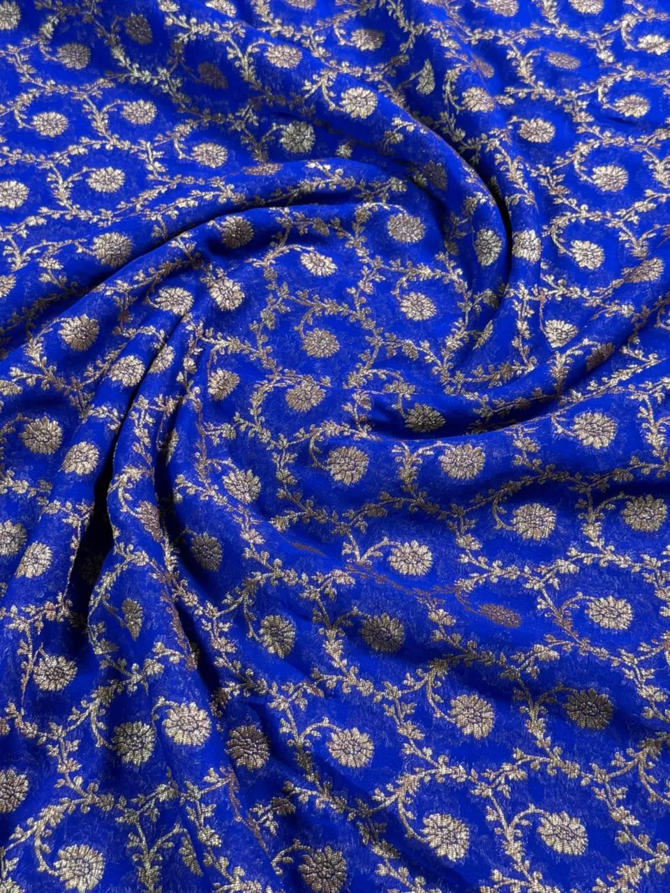 Pure Khaddi Georgette Handwoven Banarasi Saree