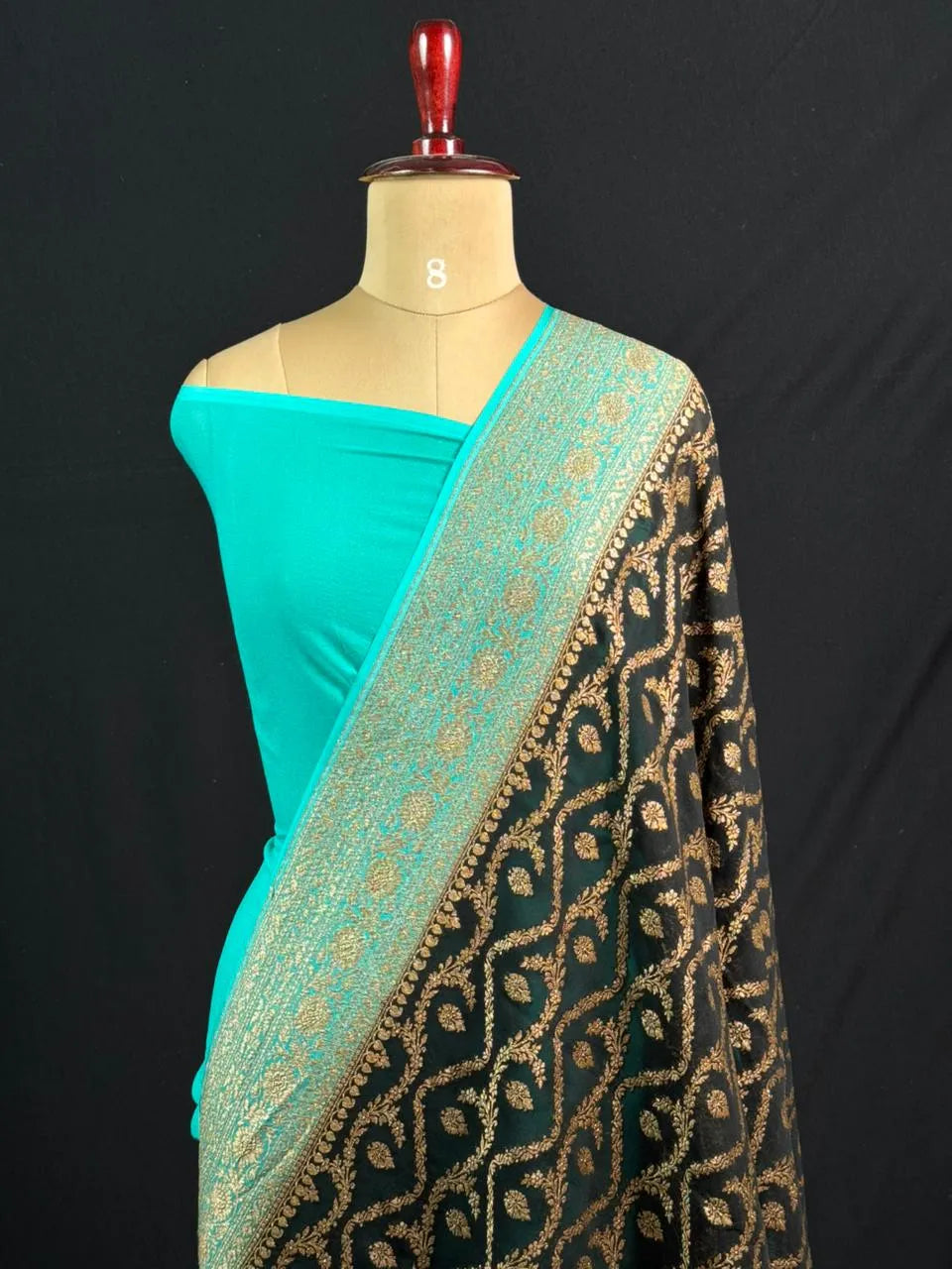 Pure Khaddi Georgette Handwoven Banarasi Saree