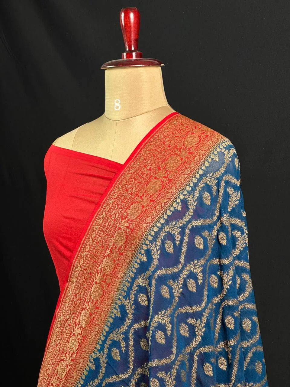 Pure Khaddi Georgette Handwoven Banarasi Saree