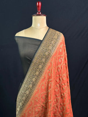 Pure Khaddi Georgette Handwoven Banarasi Saree