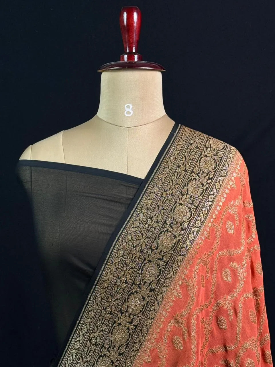 Pure Khaddi Georgette Handwoven Banarasi Saree