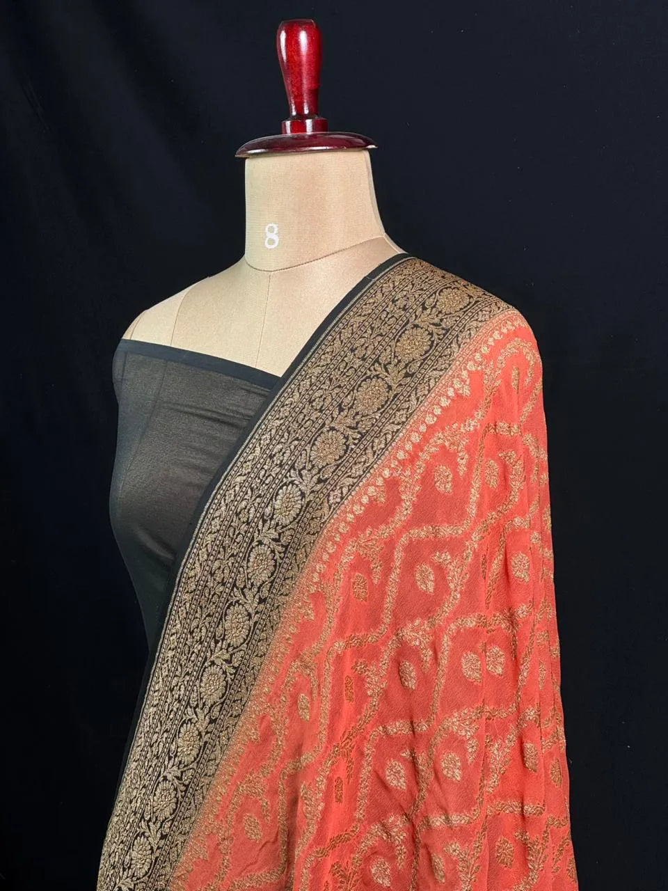 Pure Khaddi Georgette Handwoven Banarasi Saree