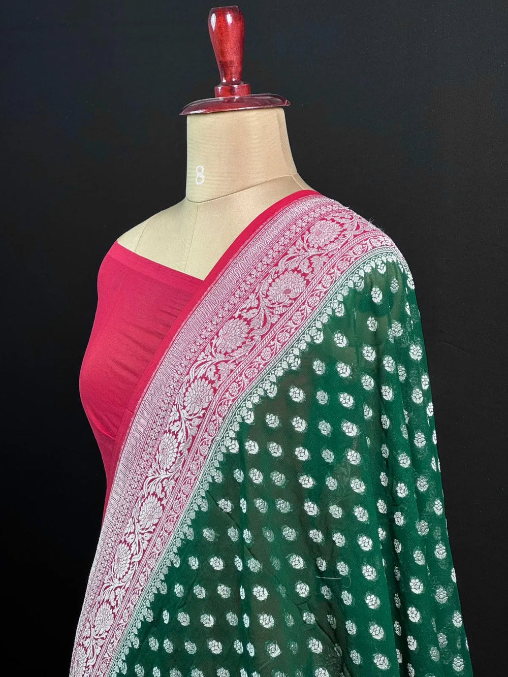 Chic Pure Georgette Silk Saree – Effortless Style