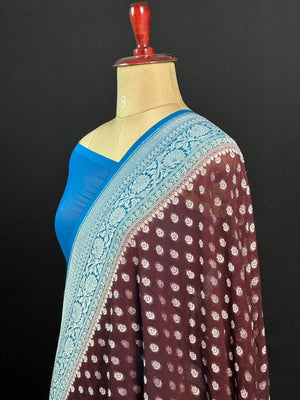 Chic Pure Georgette Silk Saree – Effortless Style