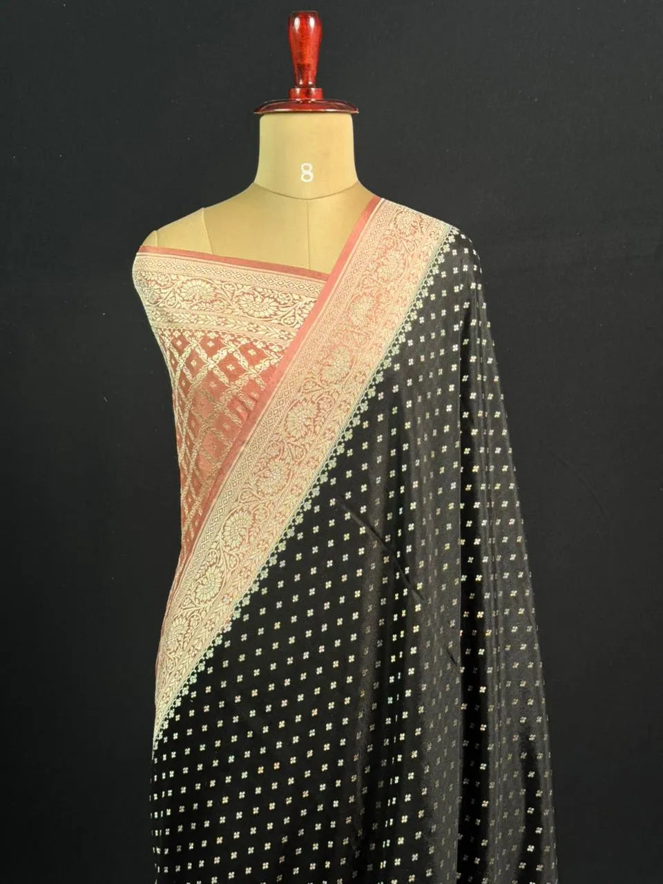 Noor-e-Banaras Pure Crêpe Silver Zari Weave 