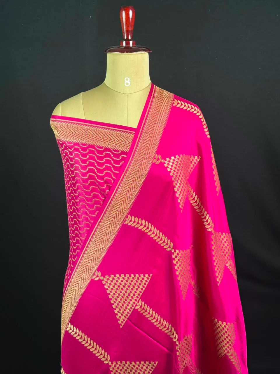Pure Banarasi Crepe Silk Saree with Rich Zari Weaving