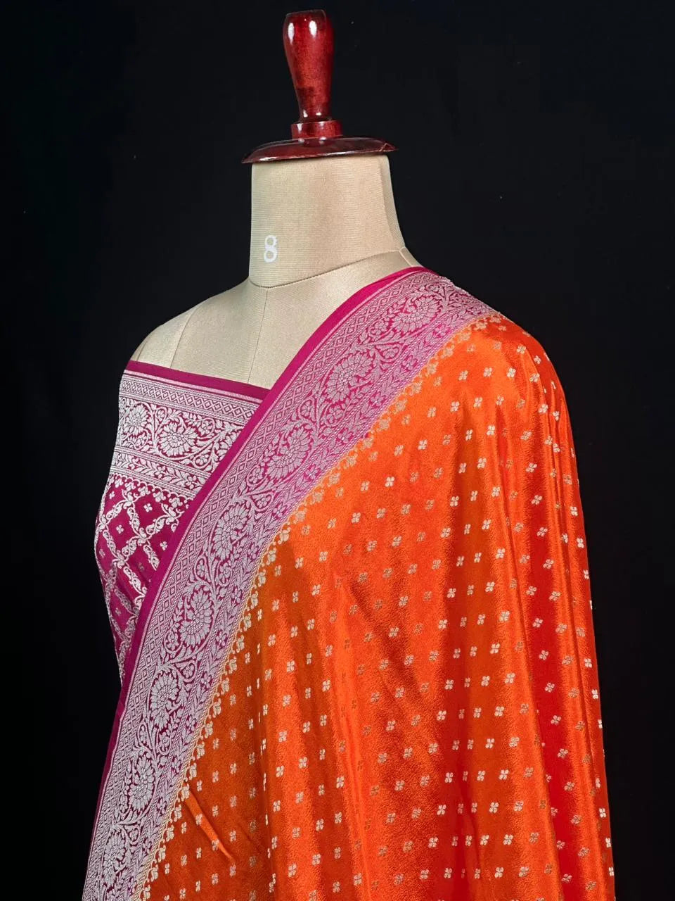 Noor-e-Banaras Pure Crêpe Silver Zari Weave
