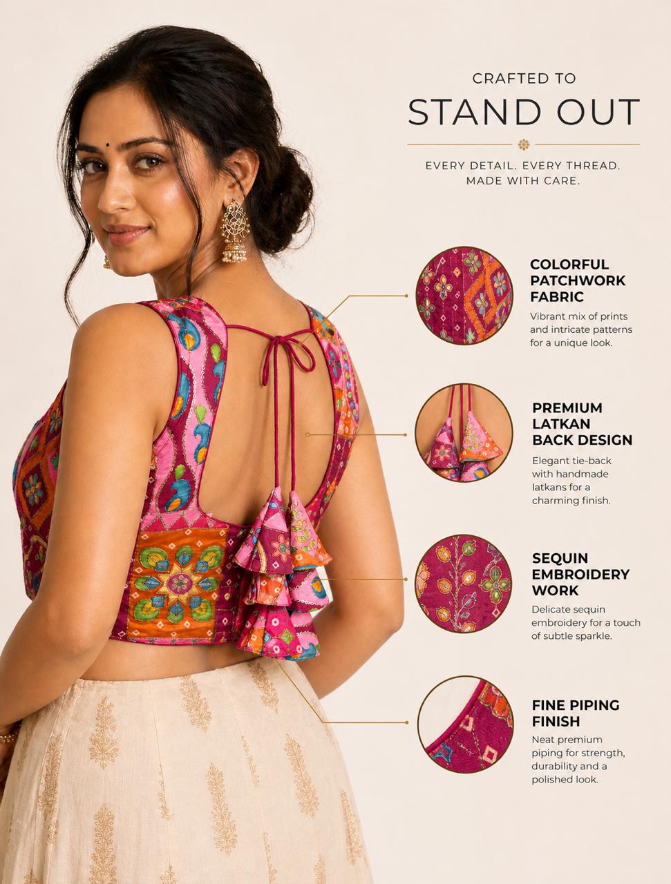 Graceful Crepe Silk Ready Blouse Collection