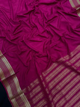 Luxe Drapes: Semi Mysore Crepe Silk Saree for Timeless Elegance-(KH Anusuya)