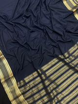 Luxe Drapes: Semi Mysore Crepe Silk Saree for Timeless Elegance-(KH Anusuya)