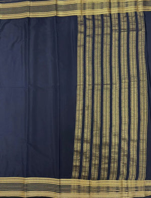 Luxe Drapes: Semi Mysore Crepe Silk Saree for Timeless Elegance-(KH Anusuya)