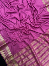 Luxe Drapes: Semi Mysore Crepe Silk Saree for Timeless Elegance-(KH Anusuya) 