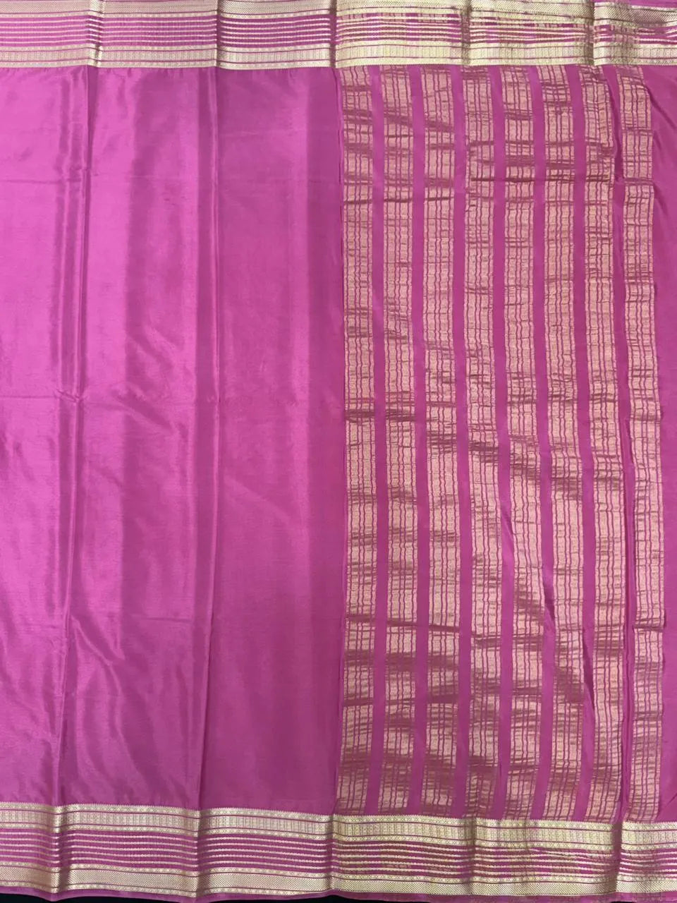 Luxe Drapes: Semi Mysore Crepe Silk Saree for Timeless Elegance-(KH Anusuya) 