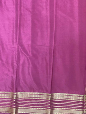 Luxe Drapes: Semi Mysore Crepe Silk Saree for Timeless Elegance-(KH Anusuya) 