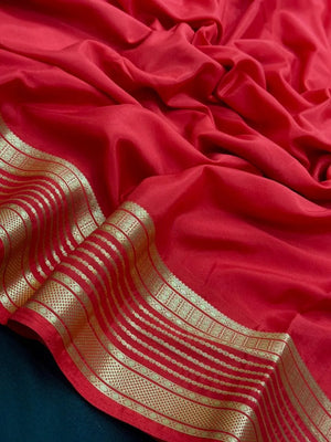 Luxe Drapes: Semi Mysore Crepe Silk Saree for Timeless Elegance-(KH Anusuya) 