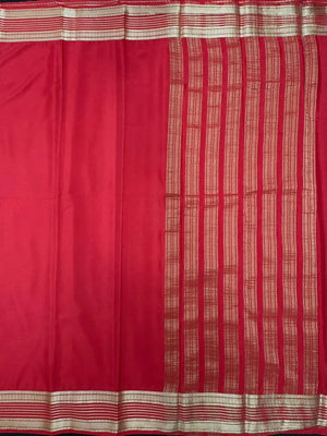 Luxe Drapes: Semi Mysore Crepe Silk Saree for Timeless Elegance-(KH Anusuya) 