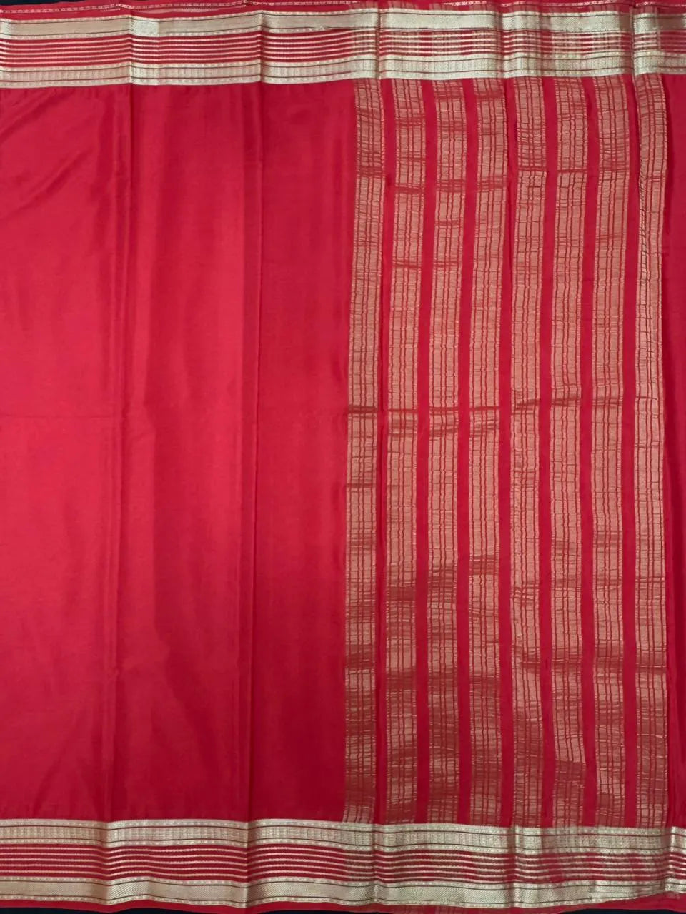 Luxe Drapes: Semi Mysore Crepe Silk Saree for Timeless Elegance-(KH Anusuya) 