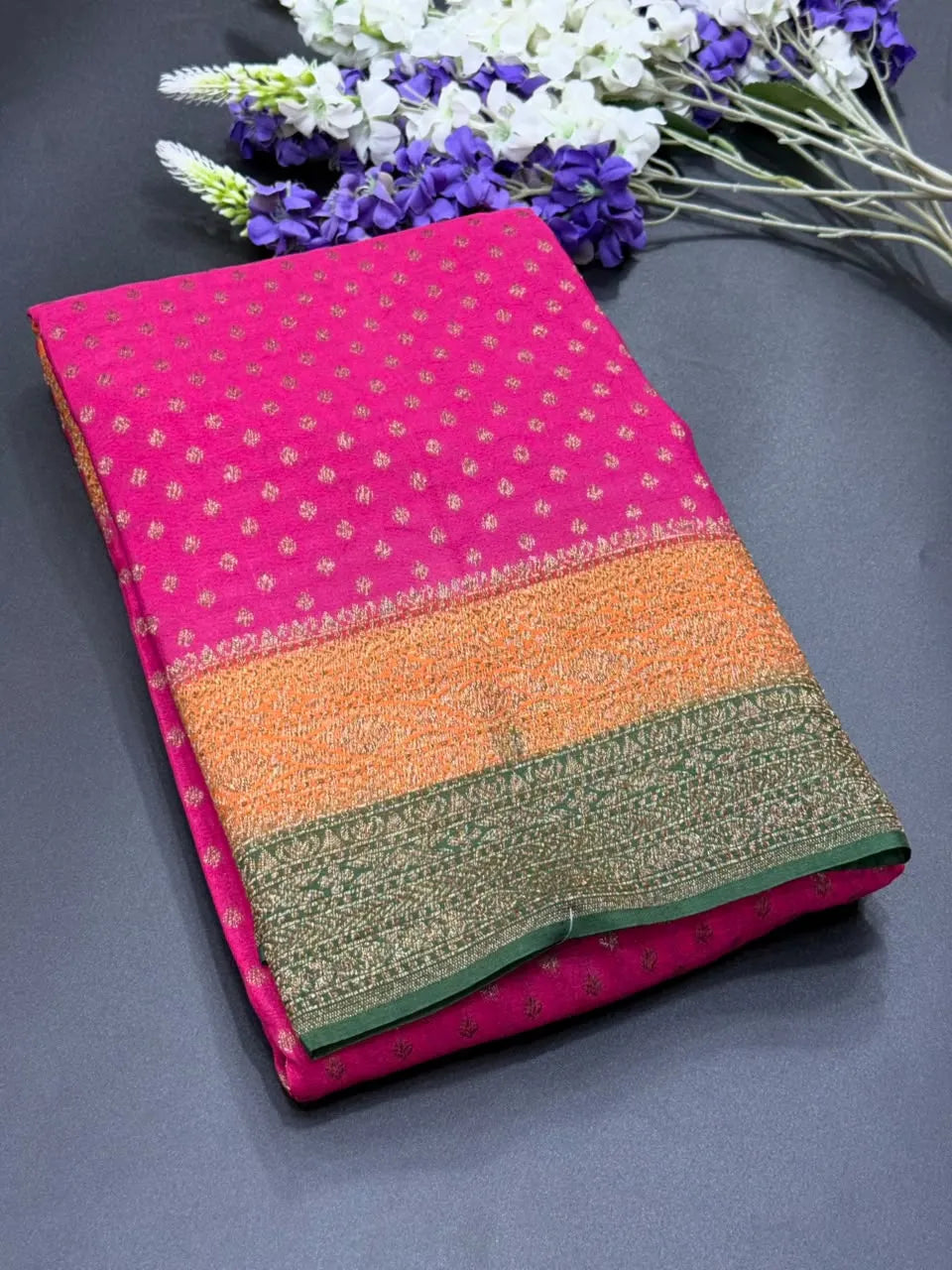 Premium Korean Silk Zari Saree