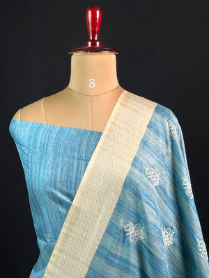 Exquisite Handwoven Tussar Silk Saree