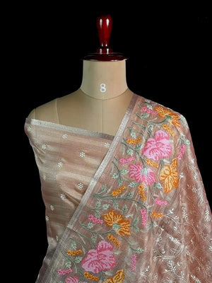  Elegant Kota Multi Buta Saree with Floral Embroidered Pallu