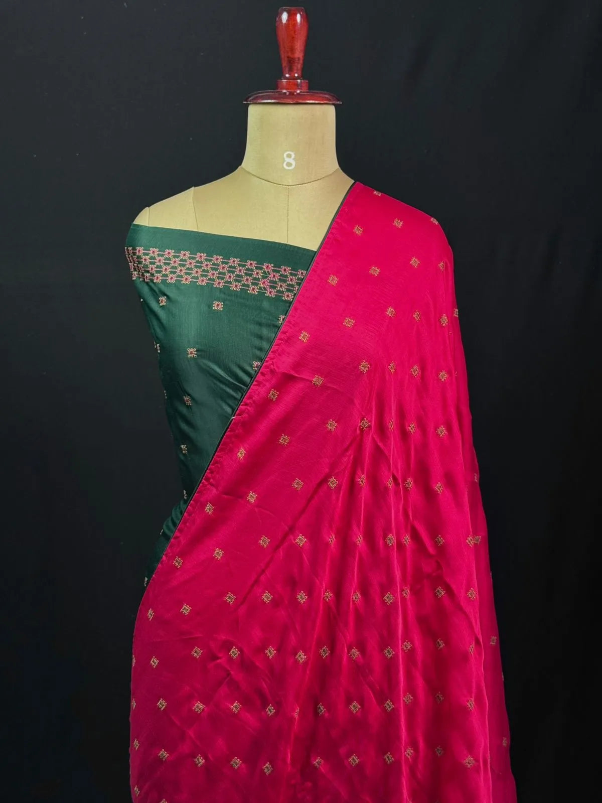 Classic Smooth Silk Saree for Women-(KUMKUM) 