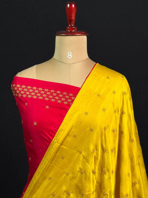 Classic Smooth Silk Saree for Women-(KUMKUM) 