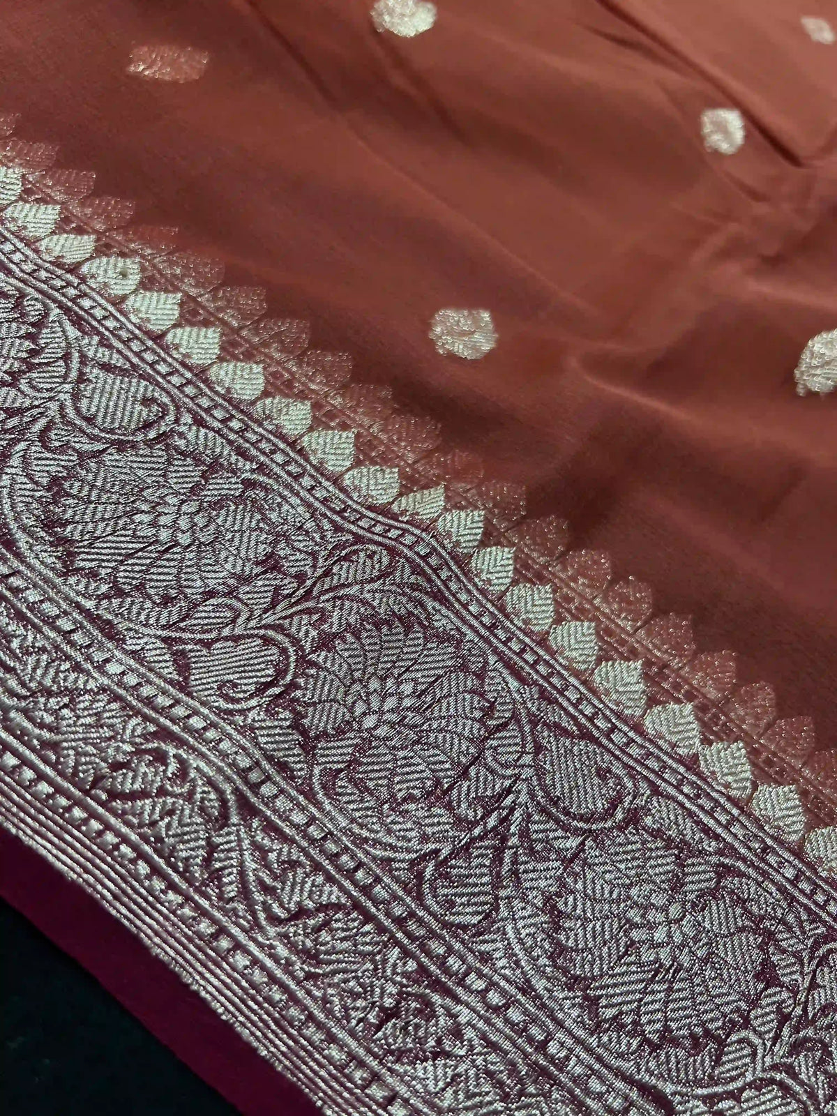 Banarasi Pure Khaddi Chiffon Saree