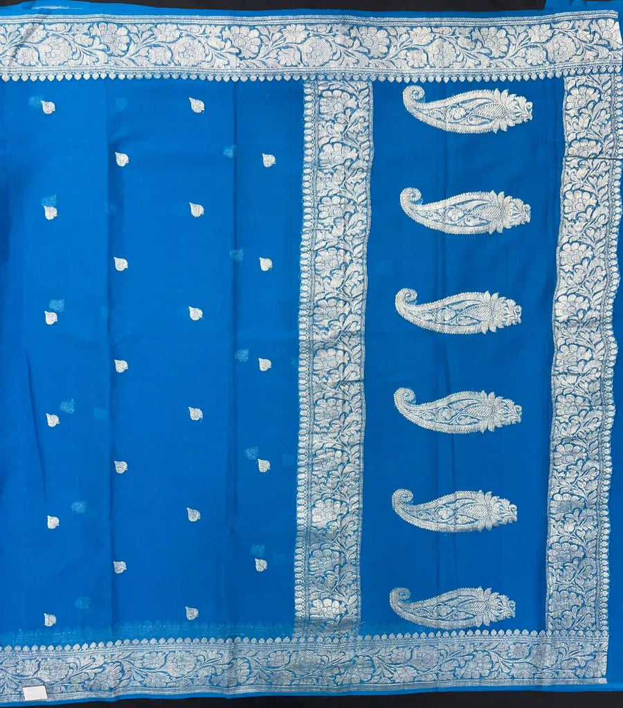 Banarasi Self-Color Pure Khaddi Chiffon