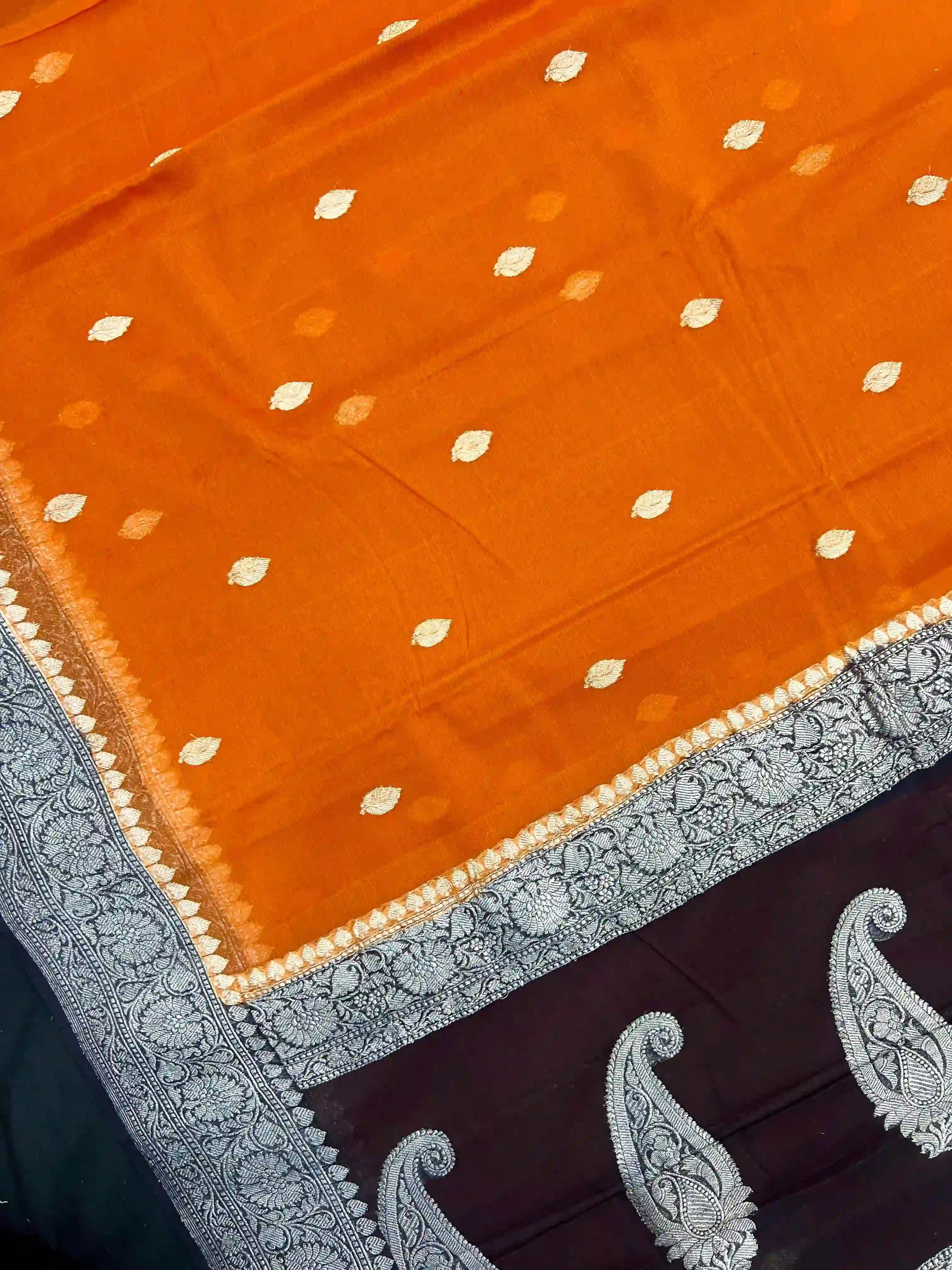 Banarasi Pure Khaddi Chiffon Saree