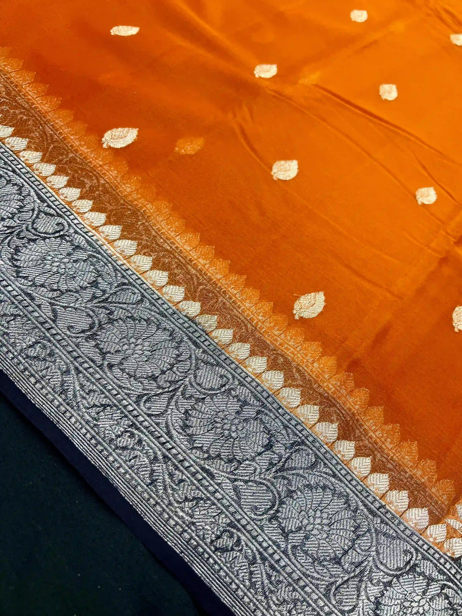Banarasi Pure Khaddi Chiffon Saree