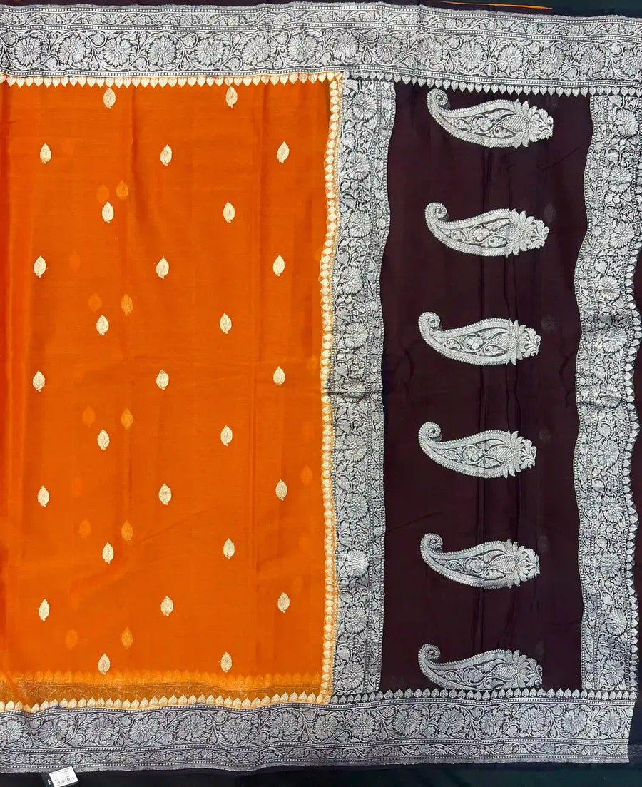 Banarasi Pure Khaddi Chiffon Saree