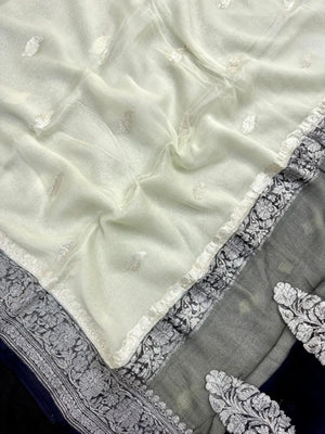 Banarasi Pure Khaddi Chiffon Saree-2