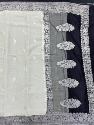 Banarasi Pure Khaddi Chiffon Saree-2