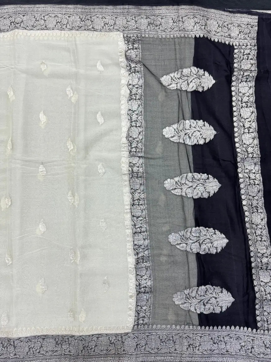 Banarasi Pure Khaddi Chiffon Saree