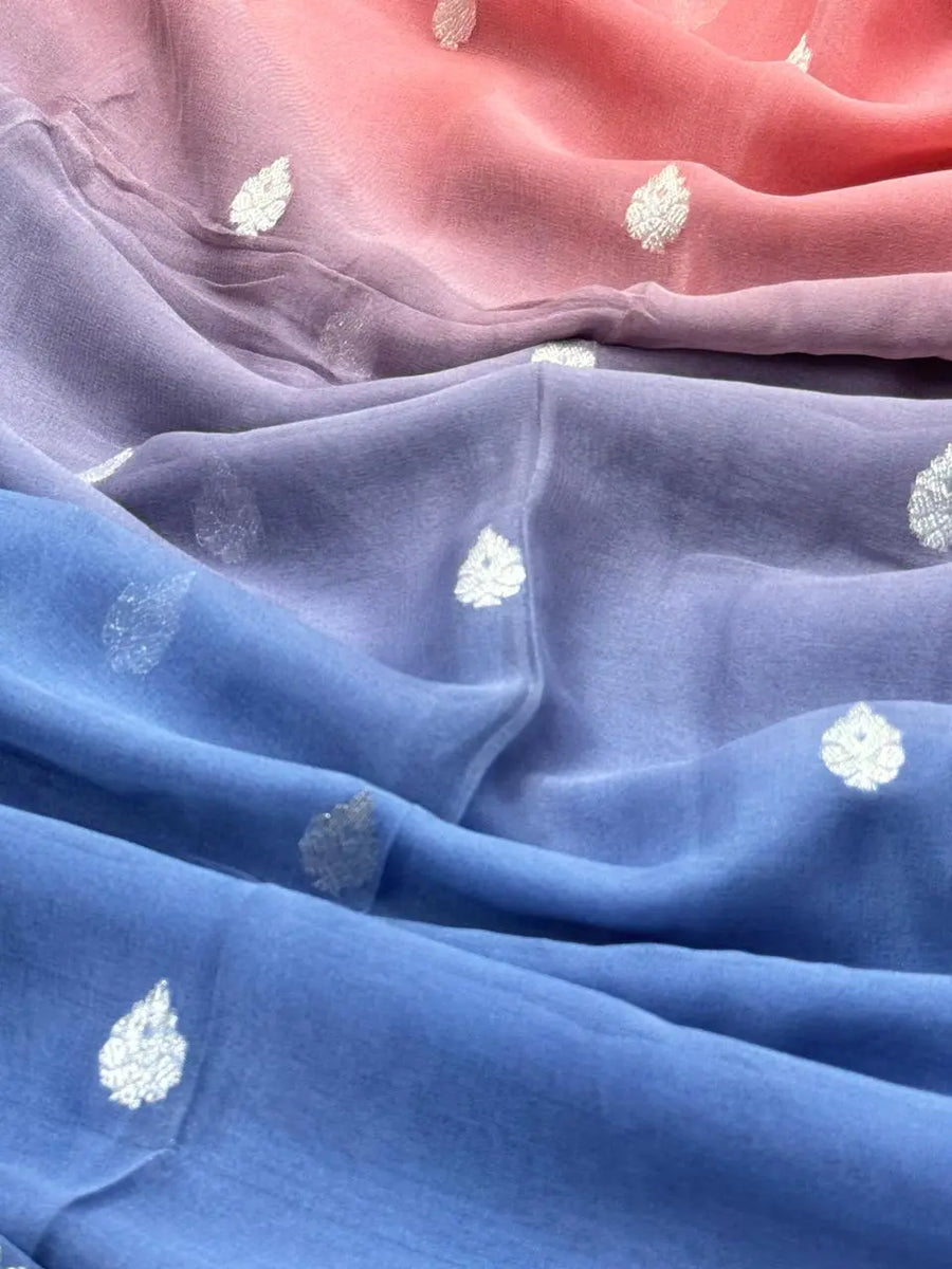 Banarasi Pure Khaddi Chiffon Saree
