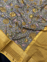 Kalamkari Silk 3D Saree