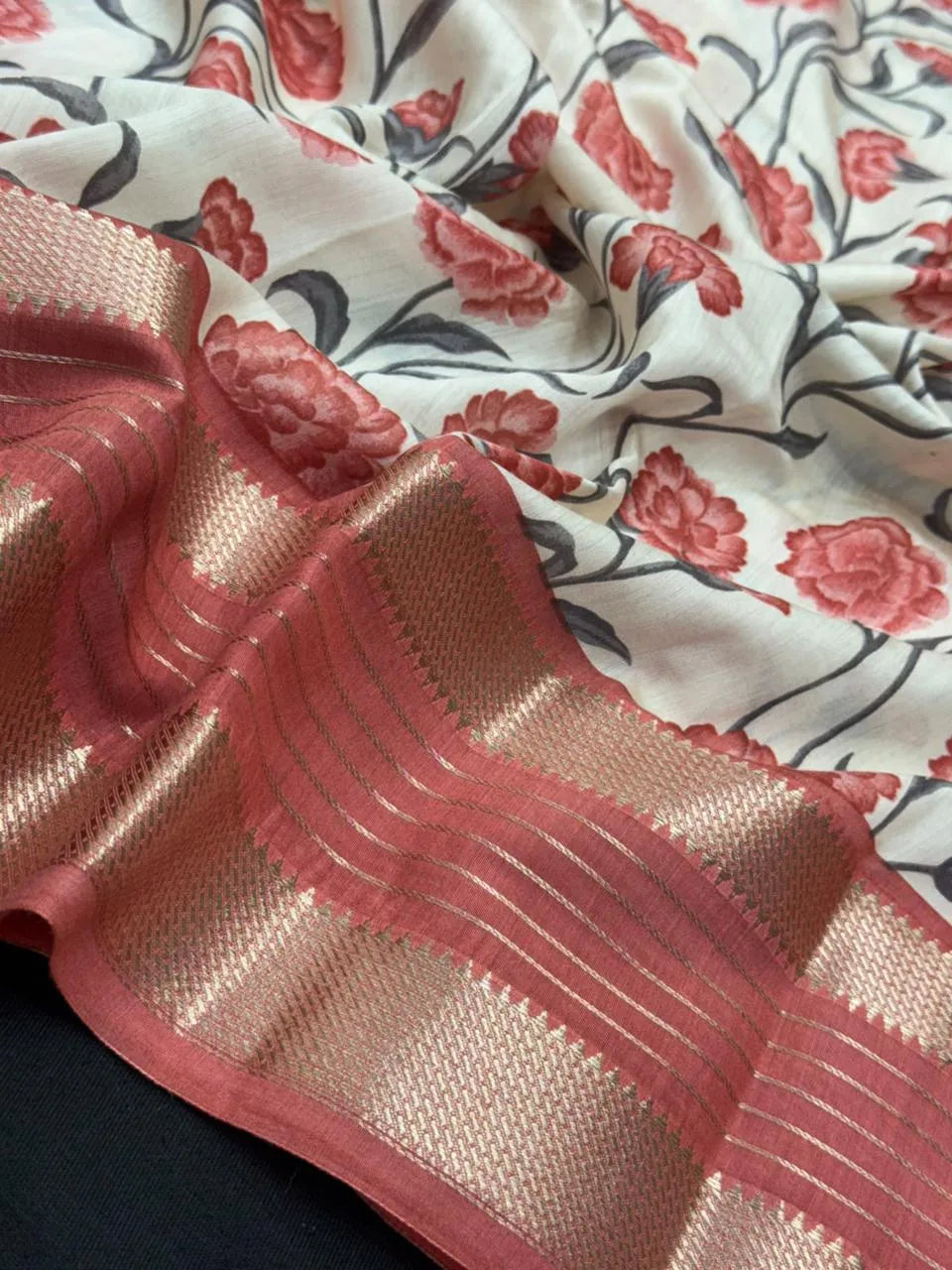 Musk Cotton Saree – Soft Comfort with Everyday Elegance-Kalamkari Tasar Silk JD