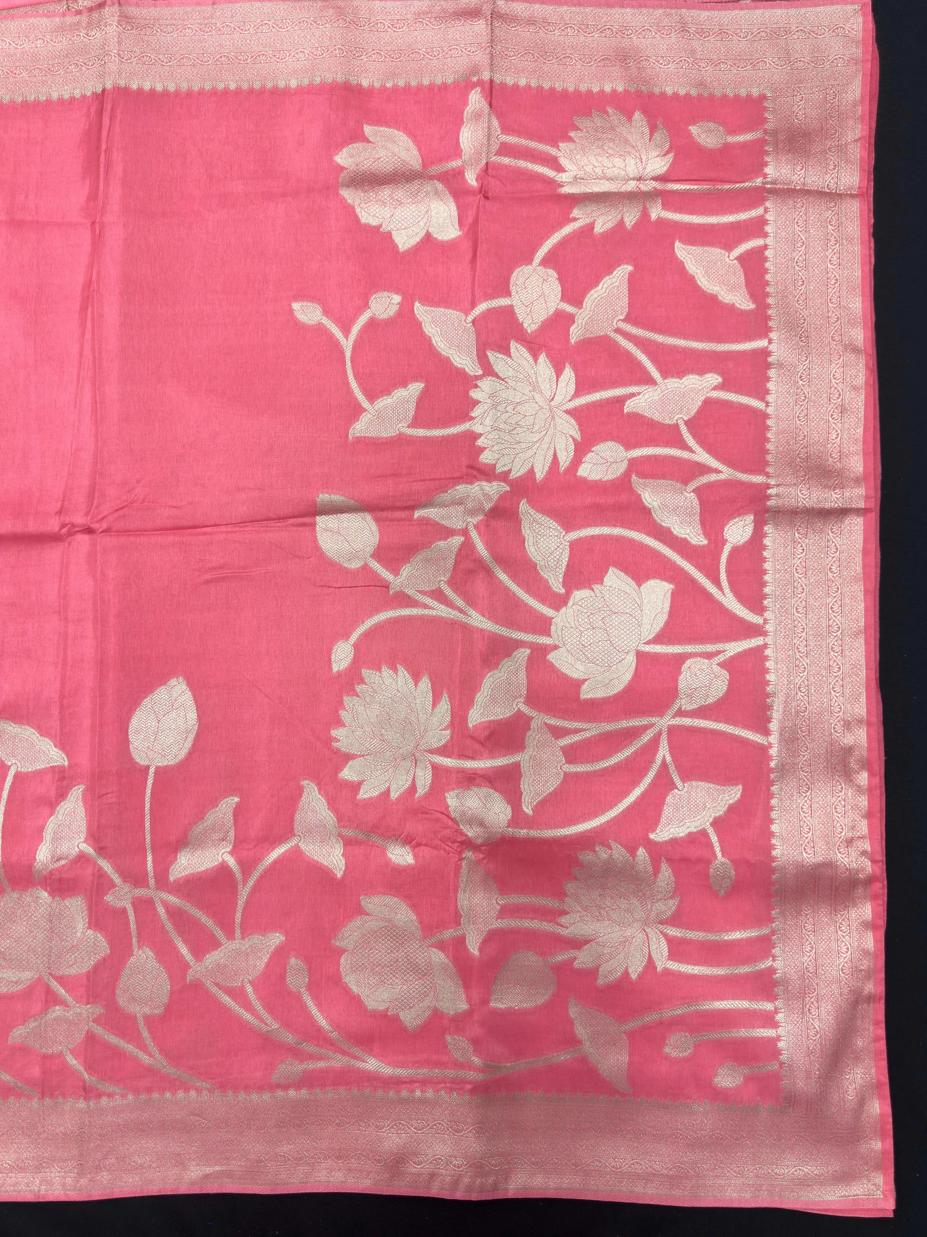 Premium Mango Silk Saree with Subtle Shine (Kanyakumar Border)