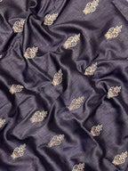 Heritage Charm: Handwoven Tusser Silk Saree-Kanyakumari Border
